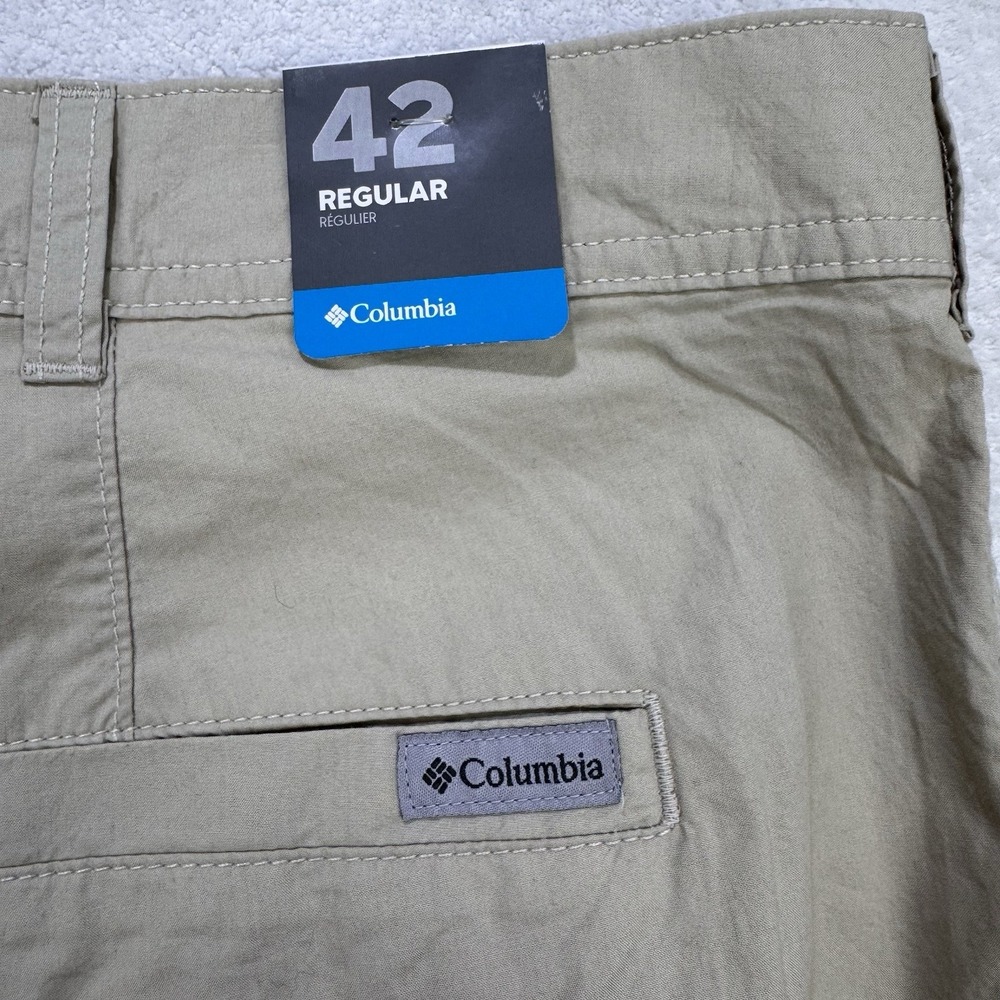 Columbia Washed Out 10" Inseam 100% Cotton Mens 42 Khaki Chino Shorts NWT - Picture 4 of 6